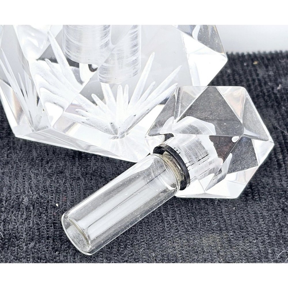 Vntage Modern Art Lucite Perfume Bottle signed Dekel '86 Studio artist handcraft - Picture 7 of 14